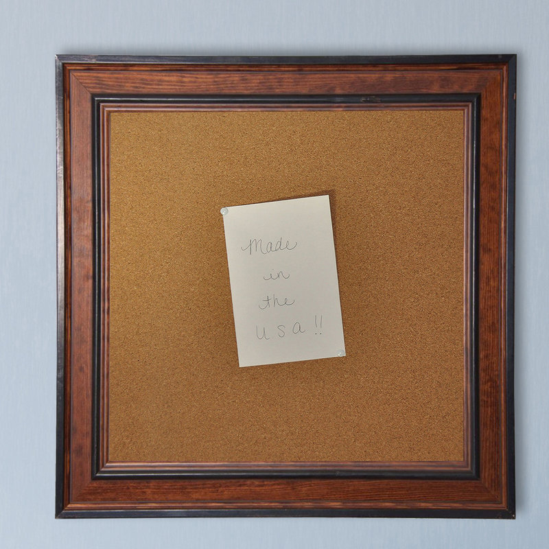 Linlin Cork Corkboard / Bulletin Board, 2' 4" H x 1' 10" W