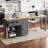 74.5 Inch Extendable Kitchen Island With Dining Table, Rolling Cart On Wheels, Spice Rack, 2 Drawers, And 4 Door Cabinet, Grey-1214256025