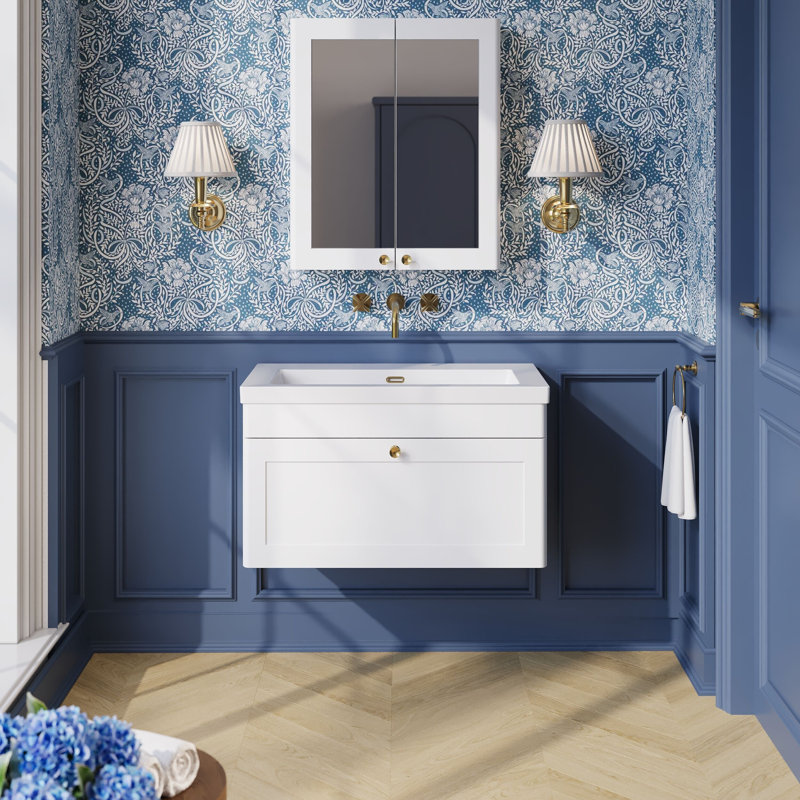 Classique Bathroom Vanity, Satin White, 81.3 cm W