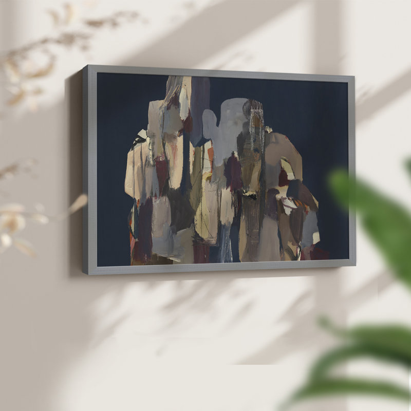 Untitled -Framed Print - Restickable, 16" H x 20" W, Grey