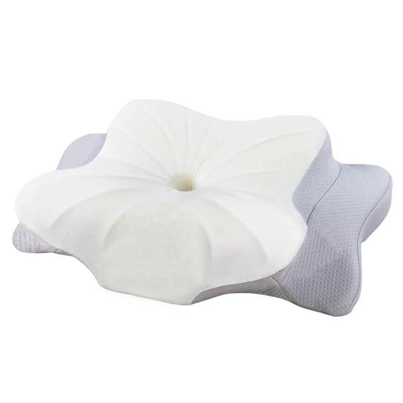 Ergonomic Neck Support Pillow For Side Back Stomach Sleepers With Pillowcase