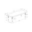 Banc, 48 po rectangulaire, rembourré, bois, entrée, salle à manger, cuisine, gris antique, tissu gris, bois massif gris, transitionnel