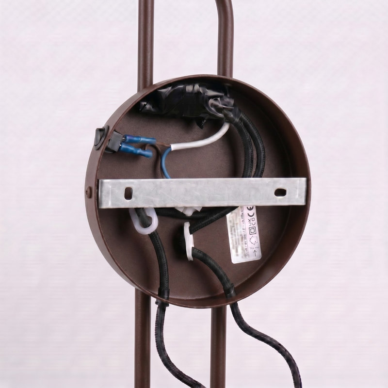 Nox Steel Flush Mounted Sconce, Wall lamp NOX 2 brown with a switch, Brown, 2 Lights