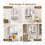 Armoire murale arquée avec portes en miroir et tablettes réglables-133672394