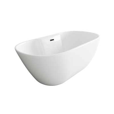 67 Inch Bathtub in Glossy White with Trim