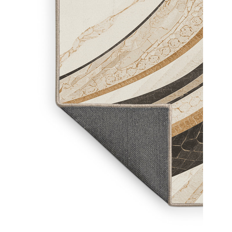 Tapis beige moelleux moelleux moelleux et élégant, 7x10