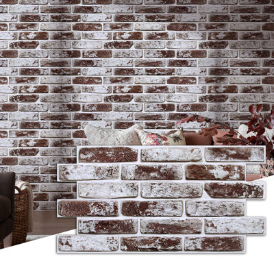 12 Pcs 3D Faux Brick Wall Panels – 22.8" x 11.8" Peel and Stick PVC Wall Tiles, Ultra-Light & Thin Textured Brick Panels, Printable, Covers 22.48 Sq.Ft for Kitchen, Living Room, Bedroom, TV Wall Décor-Brown