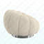 Fauteuil d'appoint pivotant blanc