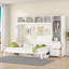Grand lit escamotable mural avec garde-robe et rangement intégrés-160344052