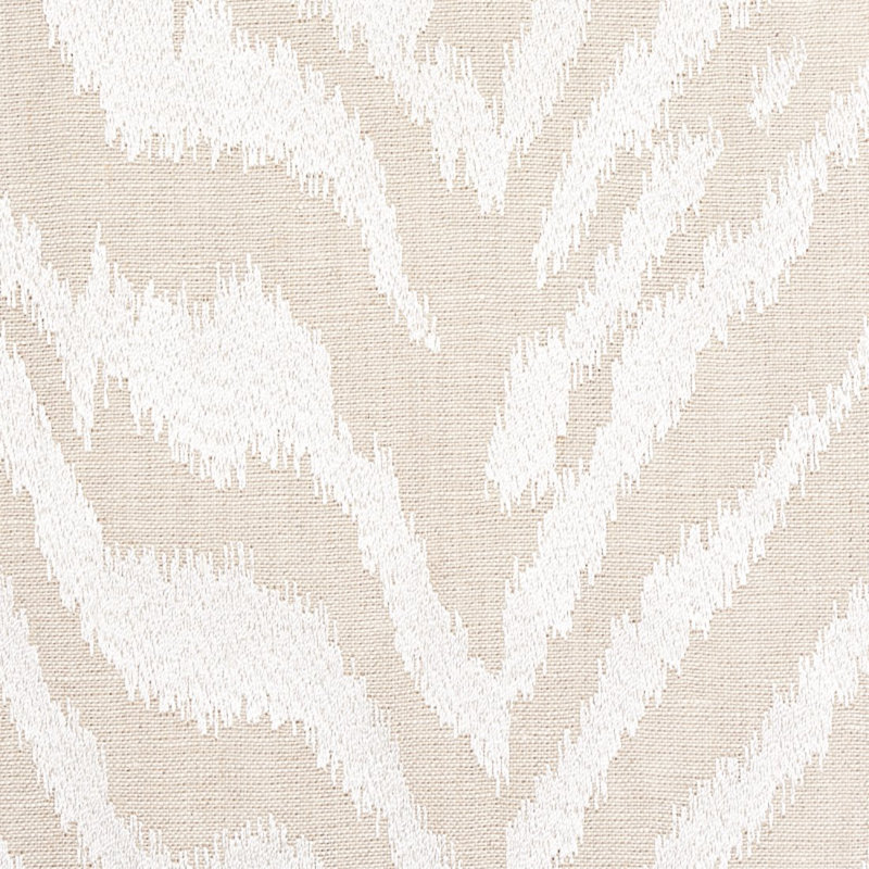 Quincy Embroidery On Linen Fabric, White