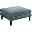 Ensemble modulaire moderne de 6 pièces: 4 chaises sans accoudoirs, 2 repose-pieds en tissu minéral, combinaison tendance: couleur grisâtre-7045981