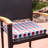 Outdoor 17" Square Dining Chair Seat Cushions with Ties
