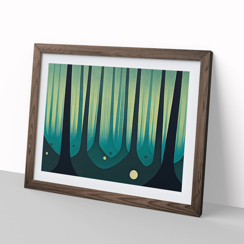Extraordinary Forest - Single Picture Frame Painting, 46cm H x 64cm W x 2cm D, Walnut