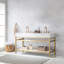Meuble-lavabo double 60 po avec plateau en pierre d'ingénierie Wilde-1121990179-1122036336