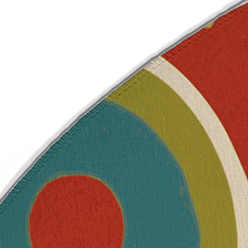 Retro Swing Indoor And Outdoor Area Rug, Round 5'
