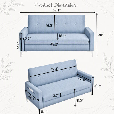 Canapé double confortable avec rangement intégré, idéal pour les salons, les appartements et les bureaux à domicile, alliant commodité et esthétique.