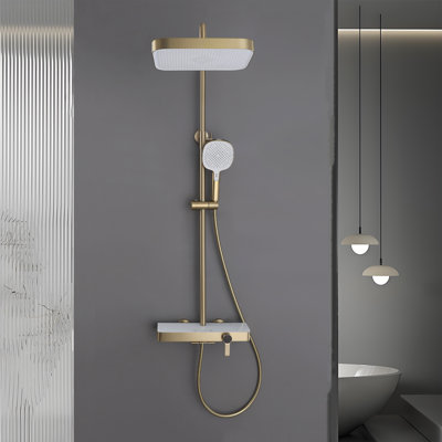 Ensemble de douche thermostatique moderne et moderne avec pomme de douche à trois fonctions