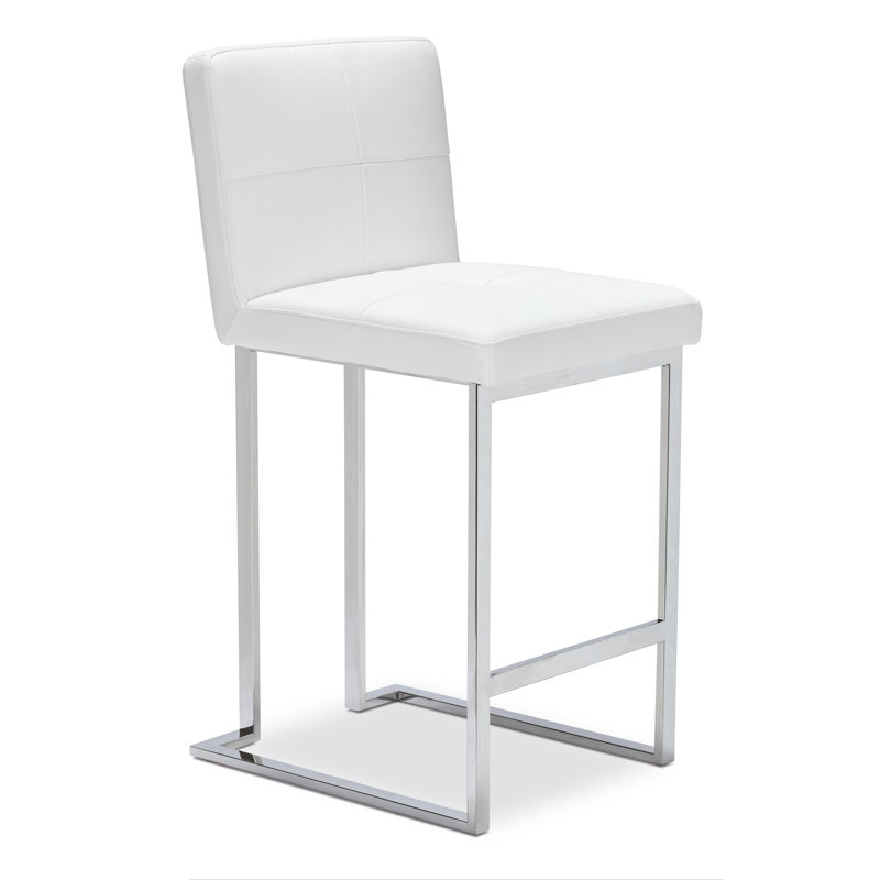 Tabouret de comptoir 26,5 po Adamson, Blanc