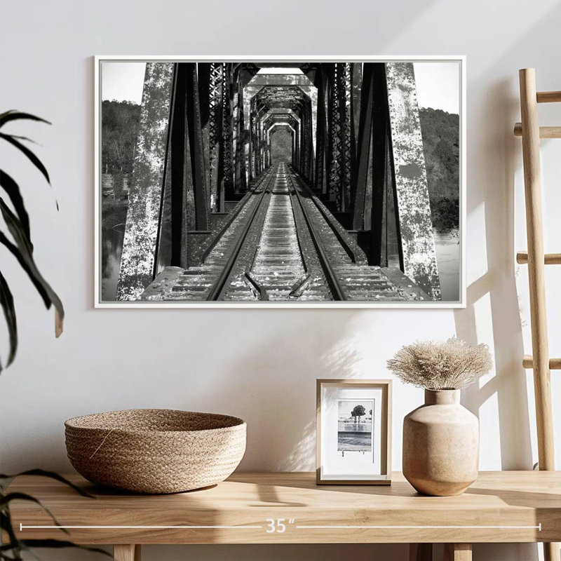 Old Bridge, Floating Frame White, 25" X 17"