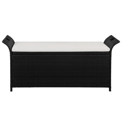 vidaXL Patio Storage Bench with Cushion, Outdoor Ottoman Bench by Red Barrel Studio