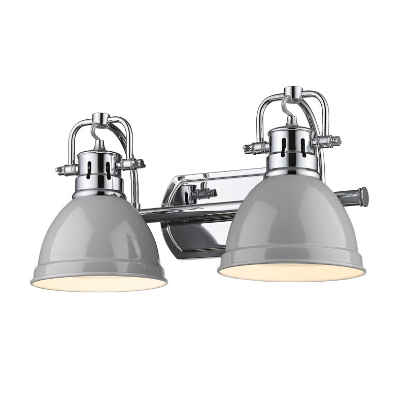 Drakeford Vanity Light, Chrome, Navy Blue, 2 Lights