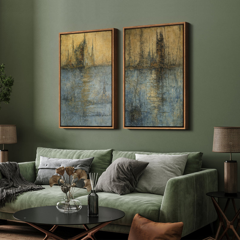 Art mural encadré abstrait rétro antique classique pour chambre à coucher, Naturel, H 36 po x l 24 po