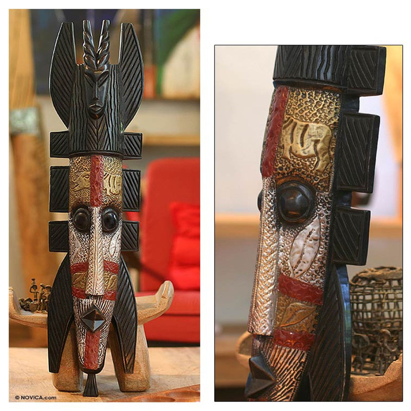 Décoration murale masque de fierté africaine