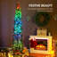 Arbre de Noël 7,5 pi avec DEL synchronisées bricolage, arbre de Noël, vert-133458208