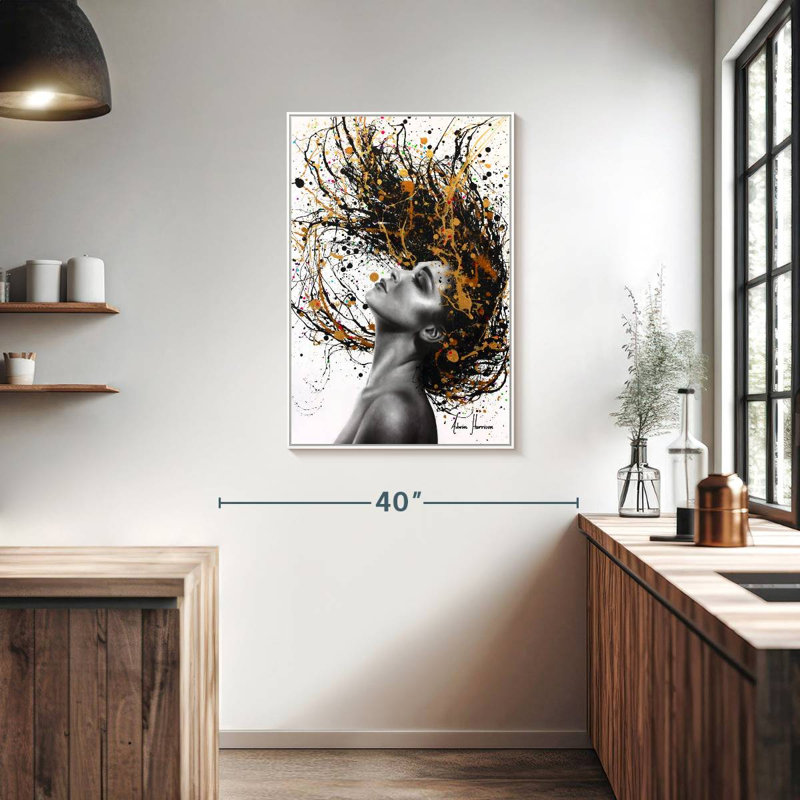 Plus profond que l'âme, 25" x 37", Cadre flottant blanc