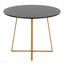 Table de salle à manger en bois naturel transfert et métal, MDF noir-1335852993