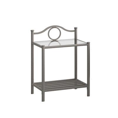 Safire Glass Top End Table