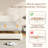 Kelway King Size Boucle Bed Frame Upholstered Platform Bed with Curved Adjustable Headboard, No Box Spring Needed, Beige-1033394306-1033394304