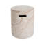 Table d'appoint en béton léger avec poignée, finition, structure de beauté naturelle et moderne, dimensions 15,5 po x 15,5 po x 18,5 po