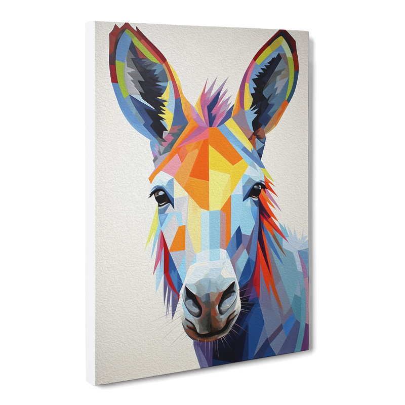 Donkey Geometric No.2 - No Frame Print, 50cm H x 35cm W x 3cm D