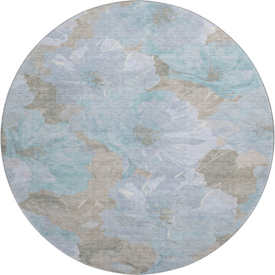 Premium Machine Washable Floyd AMF1542 Floral Rug