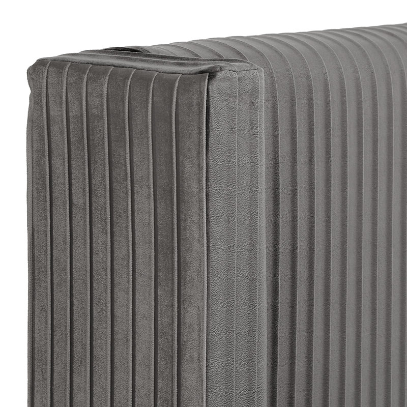 Lit tapissier standard à profil bas Solon, Très grand, Gris