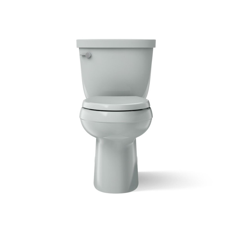 Cimarron Comfort Height Two-Piece Elongated 1.28 Gpf Chair Height Toilet, Ice Grey