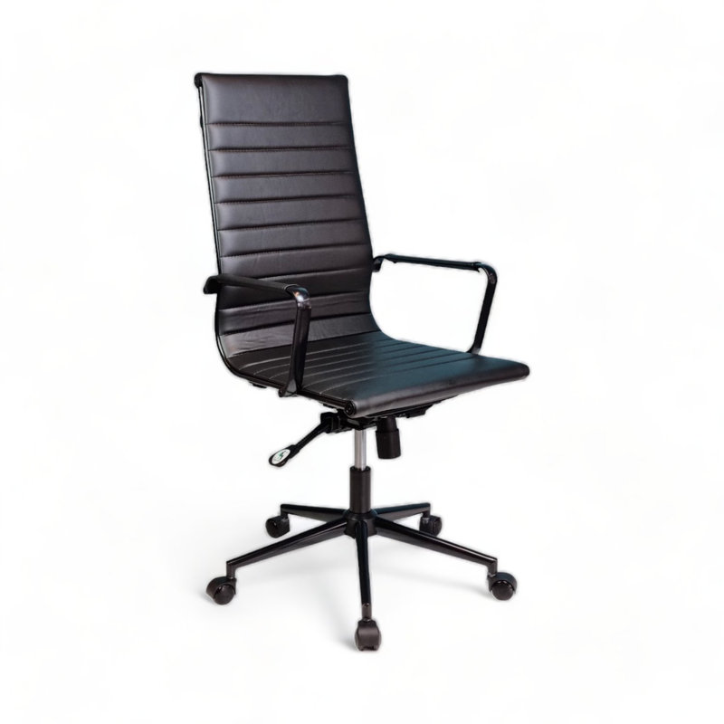 Chaise de bureau élégante, revêtement en tissu orange, 22,8 po x 33,5 po x 24,8 po | Rembourrage en polyuréthane à densité 52 et pieds en métal durables | Parfait pour le bureau personnel et les espaces de travail modernes, design confortable et ch