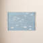 Cotton Animal Print Area Rug in Blue/Gray/Beige