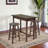 Hopkins 3-Pc Breakfast Table Set with Counter Stools, Walnut