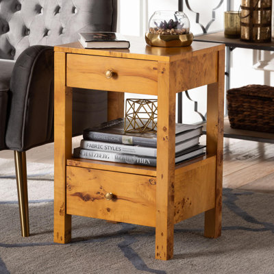 Table de chevet 2 tiroirs Edmeo