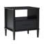 Table de chevet transitionnelle en bois massif - noir