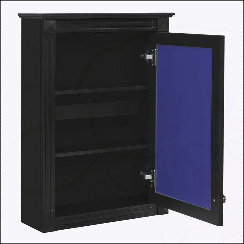 Armoire de rangement murale pour salle de bain avec miroir, tablette réglable et conception compacte pour les salles de bain modernes