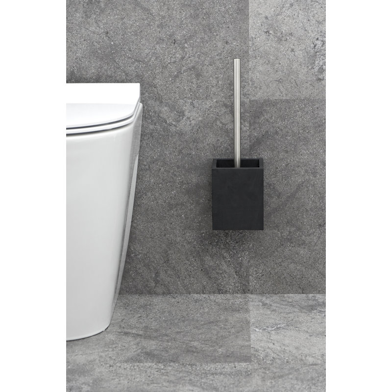 Ashford Free-Standing Toilet Brush and Holder, Dark Oak