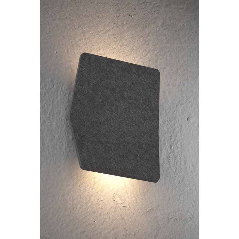 Hush LED Flush Mounted Sconce, 10.6" H x 9.1" W x 3.75" D, Dark Gray