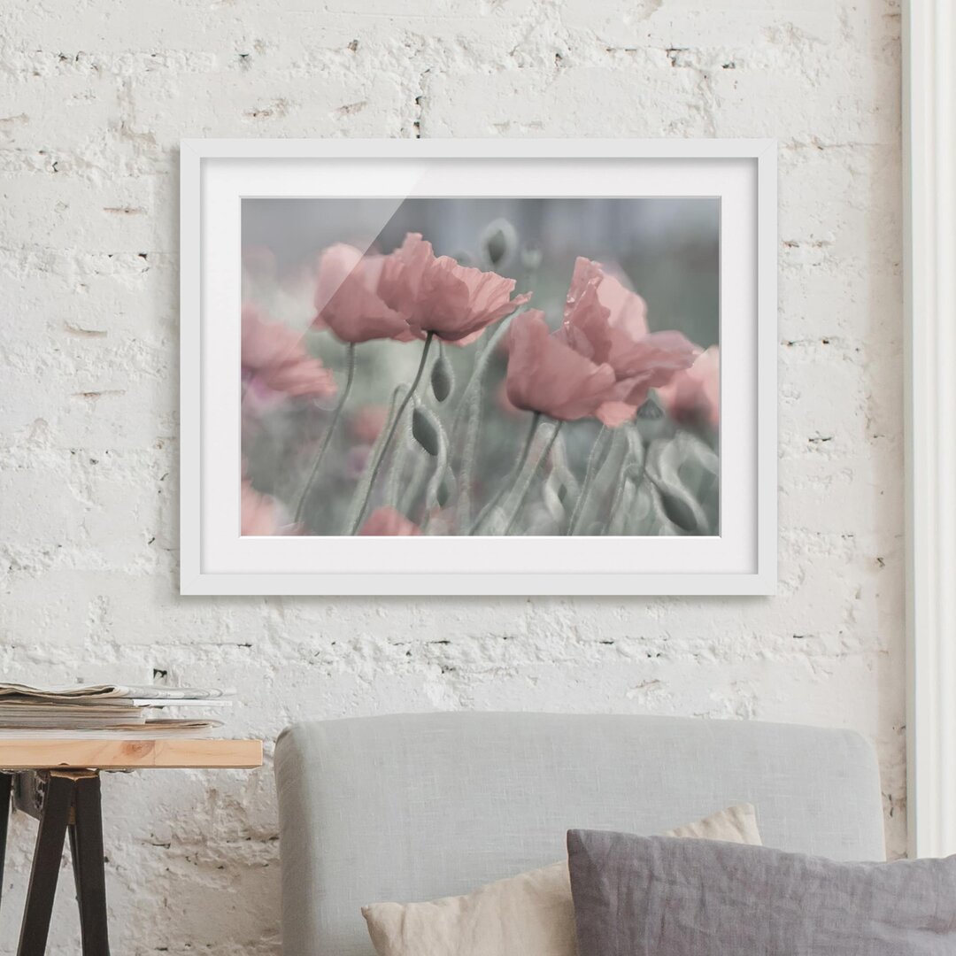 Gerahmtes Wandbild Picturesque Poppies