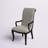  Dows 19.5" Upholstered Arm Chair — Scroll-Back · Nailhead Trim · Espresso Cabriole Legs-61959823