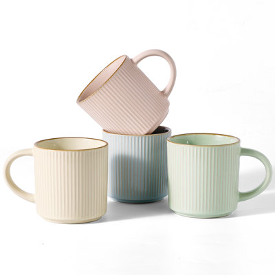 12 Oz Coffee Mugs, Set Of 4