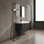 Meuble-lavabo autoportant de 48 po avec lavabo en résine, armoire de rangement avec portes à fermeture douce
