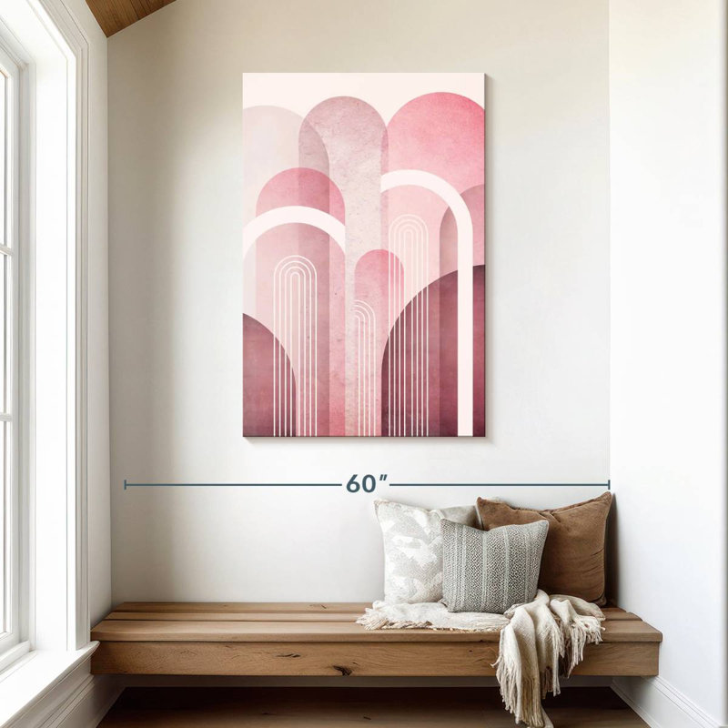 Avery Mid-Century Arches rose bourgogne I, H 45 po x l 30 po